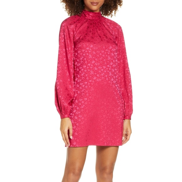 New 🌹 Nordstrom Ali & Jay Pink Long Sleeve Samantha Mini Dress SOLD OUT - Picture 2 of 5